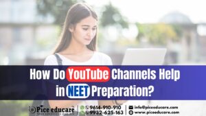 The image is about how youtube channels can help students taking NEET preparation