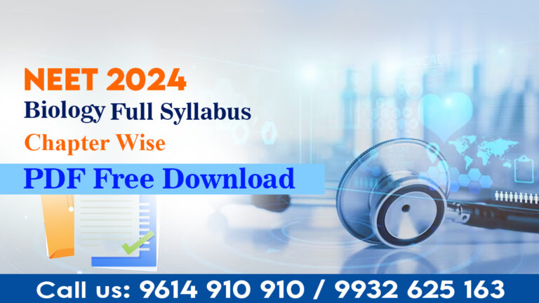 Neet 2024 Biology Chapter Wise Syllabus With Weightage Pdf Archives Pice Educare